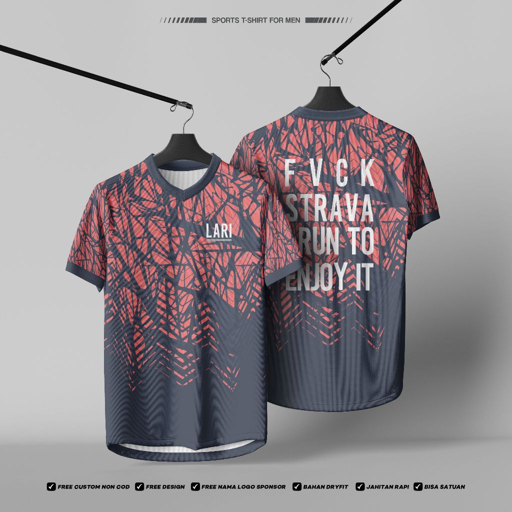 JERSEY RUNNING STRAVA MOTIF NEW FREE NICKNAME