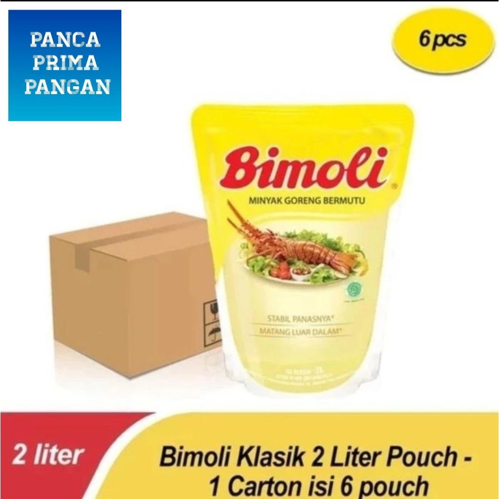 Minyak Goreng Bimoli 2 Liter - 1 Dus Isi 6 pcs