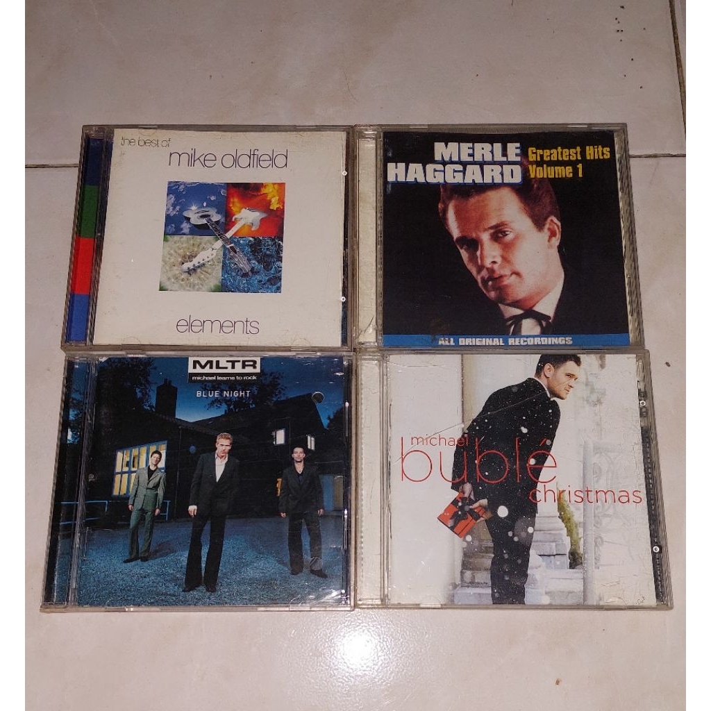 cd MIKE OLDFIELD-Elements (1) / MERLE HAGGARD-Greatest Hits Volume 1 / MICHAEL LEARNS TO ROCK-Blue N