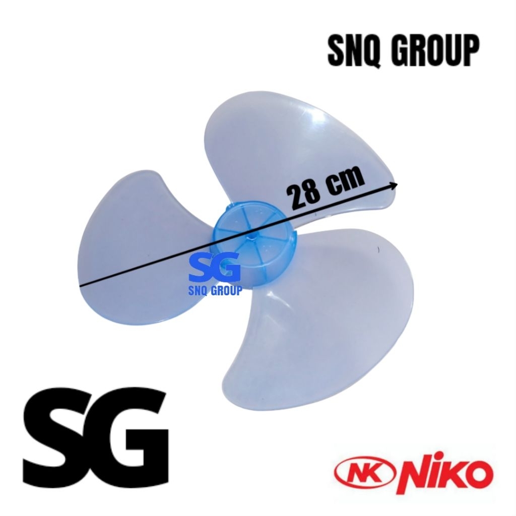Daun kipas angin NIKO 12 inch diameter +- 28 cm - Baling baling kipas angin NIKO