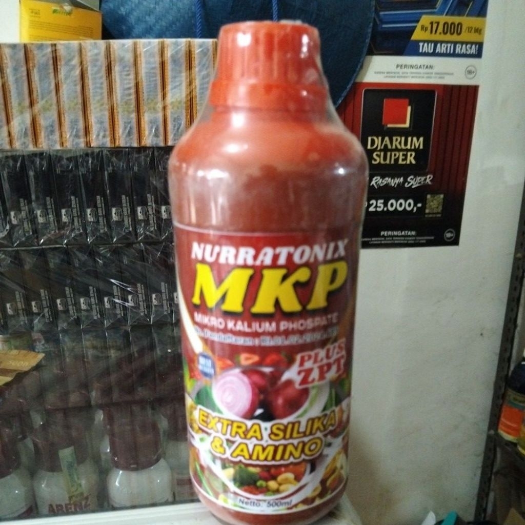 pupuk cair nuratonik MKP mikro kalsium fosfat plus zpt ekstasilika dan amino kemasan 500 ml