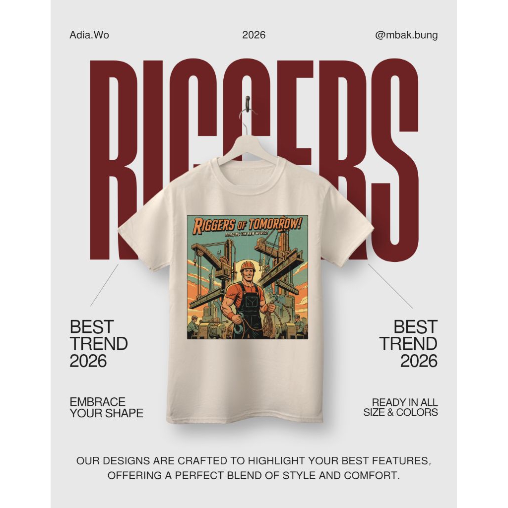 [ADIA.Wo] KAOS RIGGER OLEH-OLEH KHAS CEPU / PPSDM MIGAS / SKK MIGAS / PUSDIKLAT