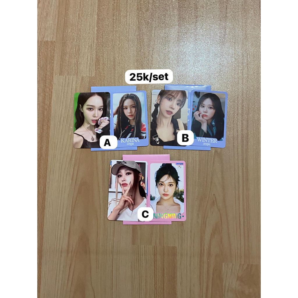 photocard aespa murah set unsealed winter karina ningning giselle