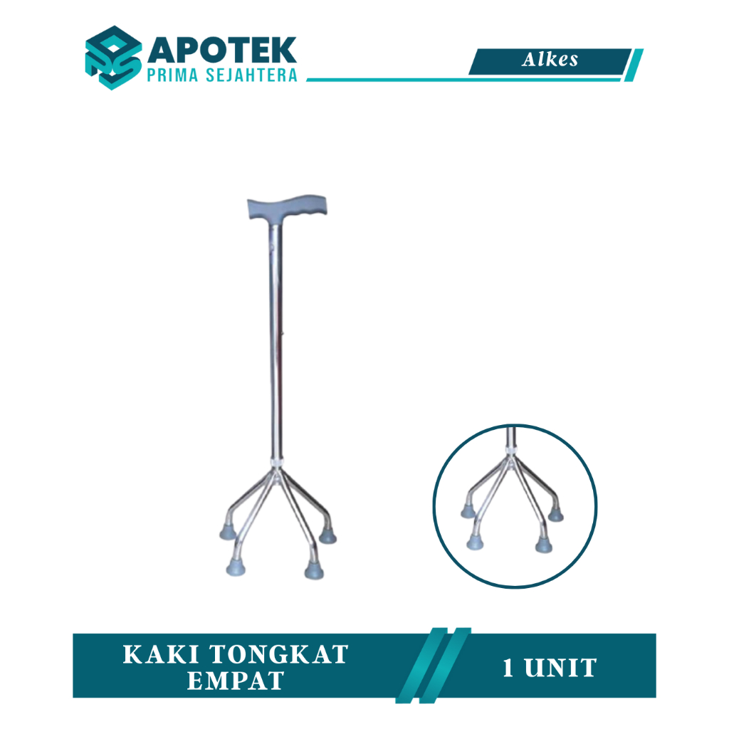 Tongkat Jalan Lansia 4 Kaki - Tongkat Kaki Empat
