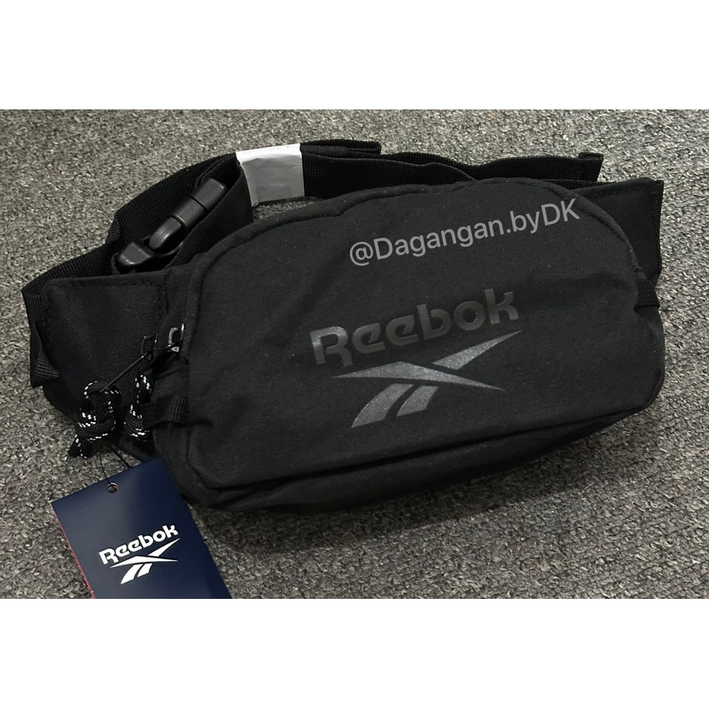 Tas Waistbag Reebok Running Bag Original Barang Resmi 100% Full Black