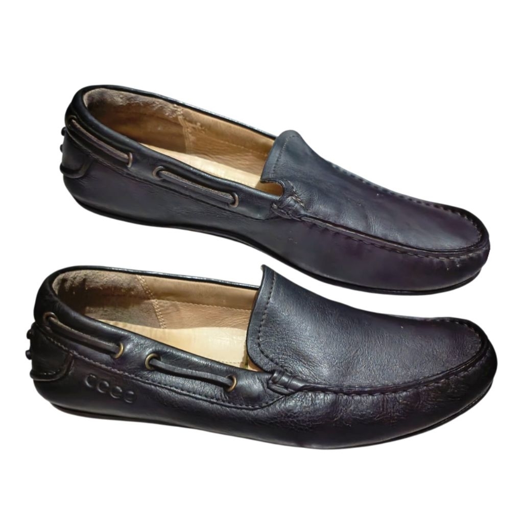 Sepatu slip on kulit branded ECCO Original size 42