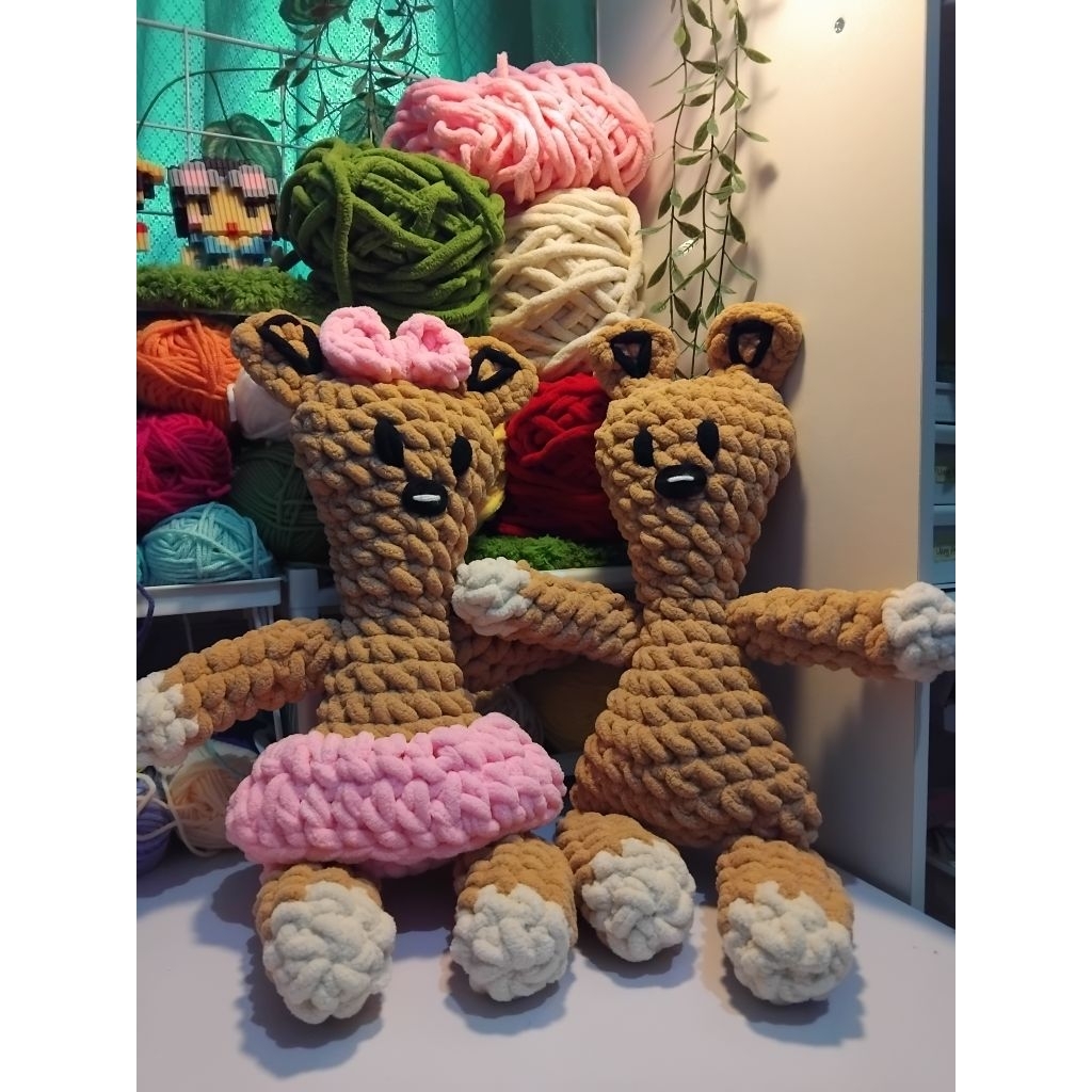 Boneka rajut teddy bear dari Mr. Bean - rajut handmade