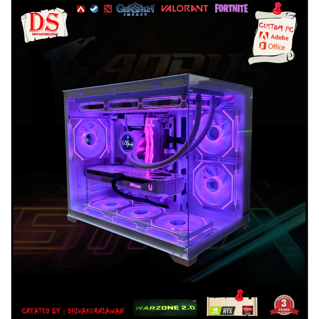 PC RAKITAN GAMING INTEL I5 12400F VGA RTX 5060 Ti 8GB