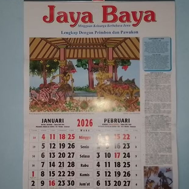jaya baya 2026 kalender primbon