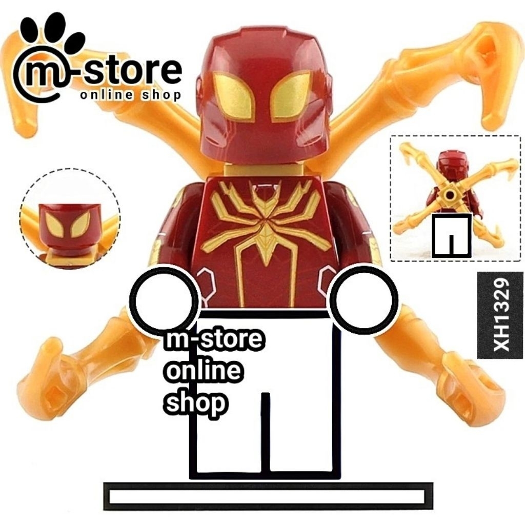 mainan kreatif edukatif karakter spiderman iron spider