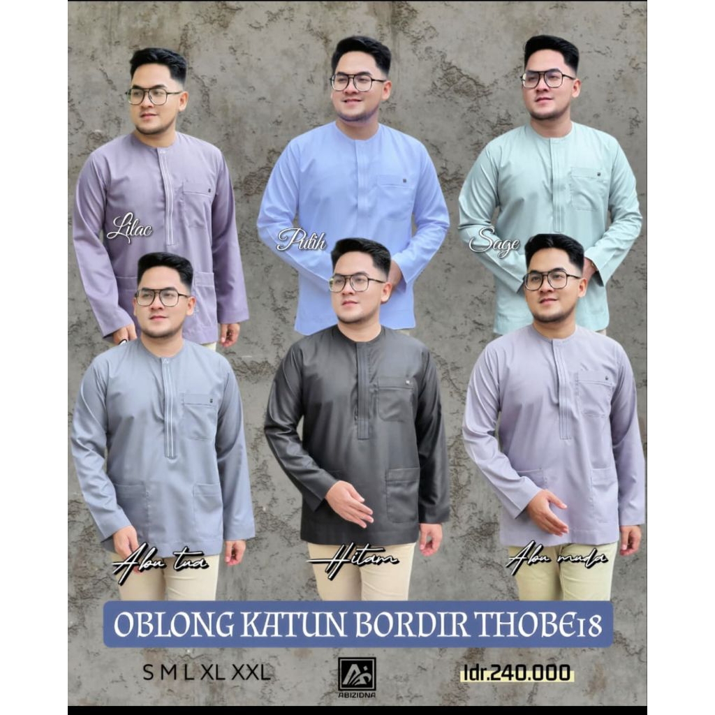 KOKO ABI ZIDNA KATUN OBLONG BORDIR THOBE 18