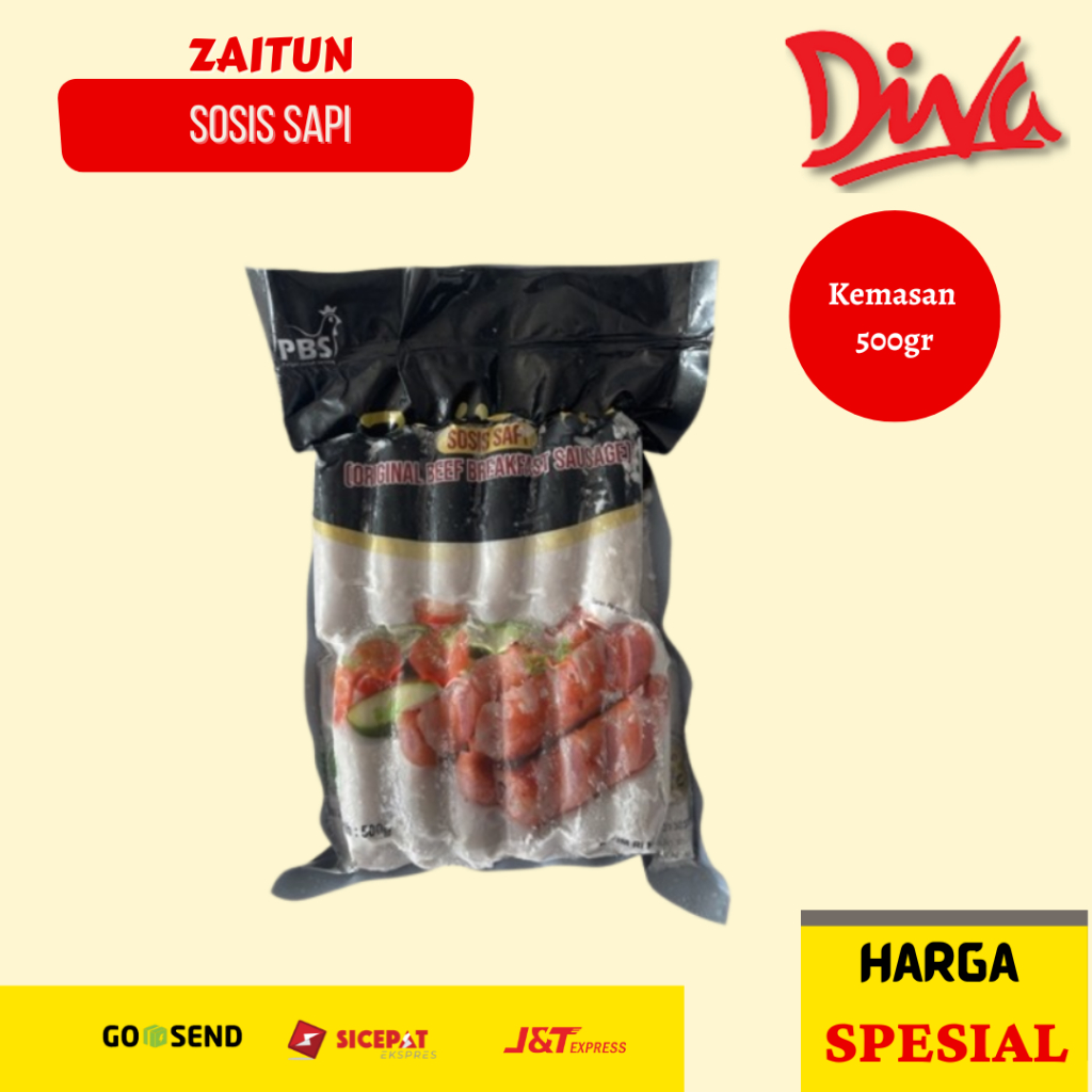 [500gr] Zaitun Sosis Sapi | Zaitun Sausage 500gr
