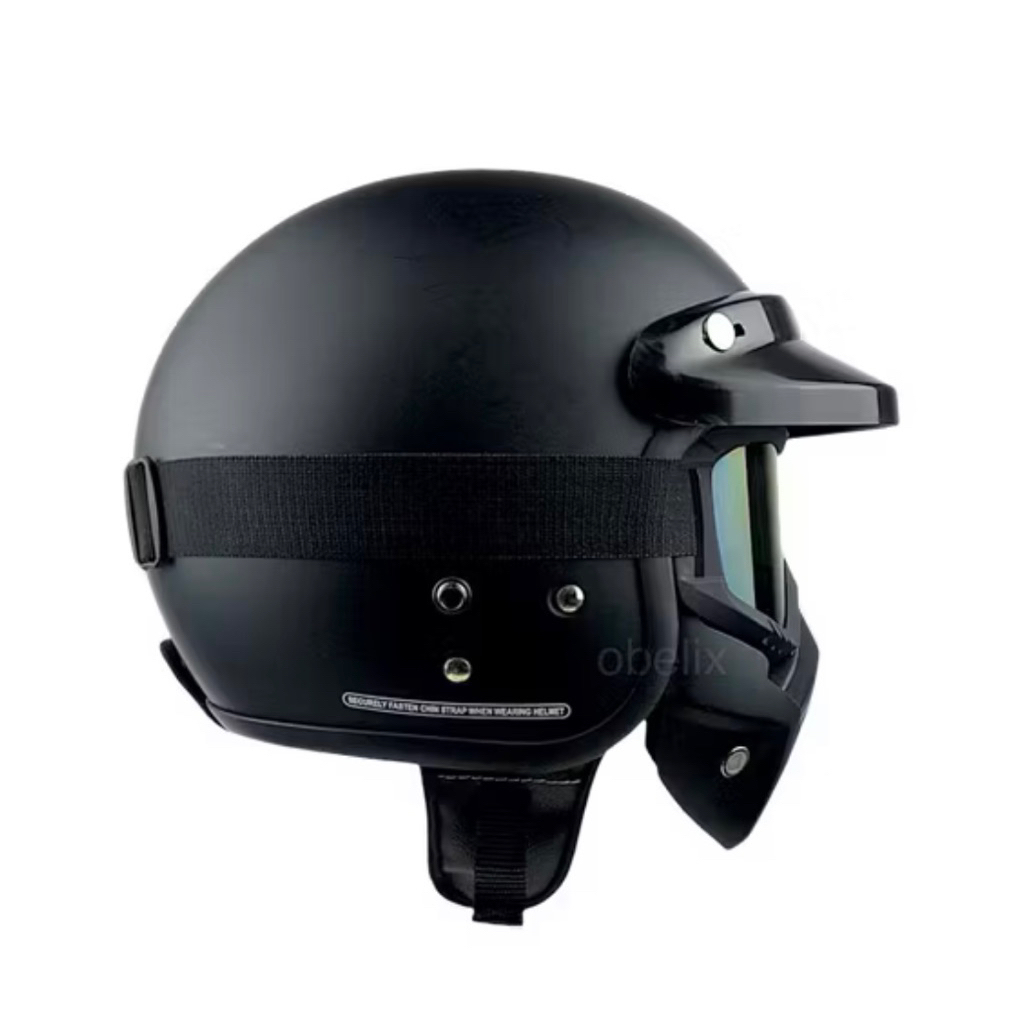 HELM BOGO RETRO GOOGLE MASK,HELM BOGO SNI ,NYAMAN DIPAKAI, COD