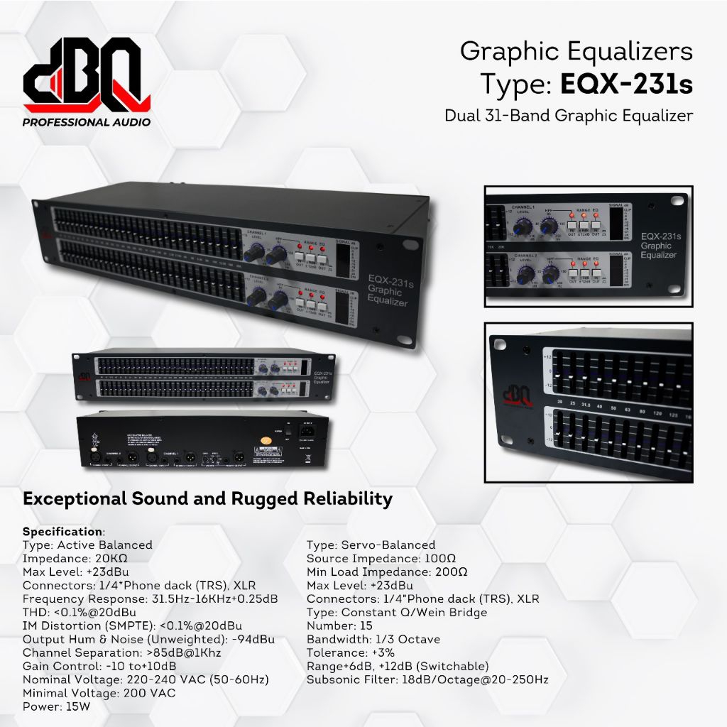 EQUALIZER DBQ / EQX - 231S / GRAPHIC EQUALIZER DBQ