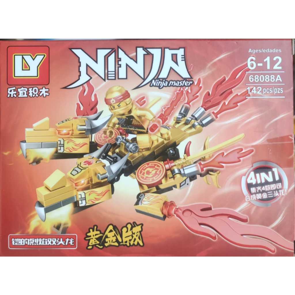 figure ninjago dan naga dragon berkepala dua bersayap keren mobil tempur figure Kay Jay Cole Lloyd n