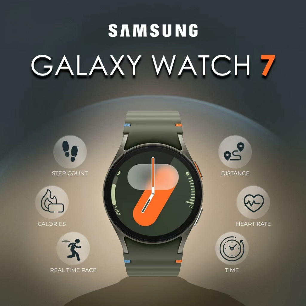 Samsung Watch 7 Original 44mm Baru Smart Watch AMOLED Layar Tangan Pintar Sentuh definisi tinggi Sam