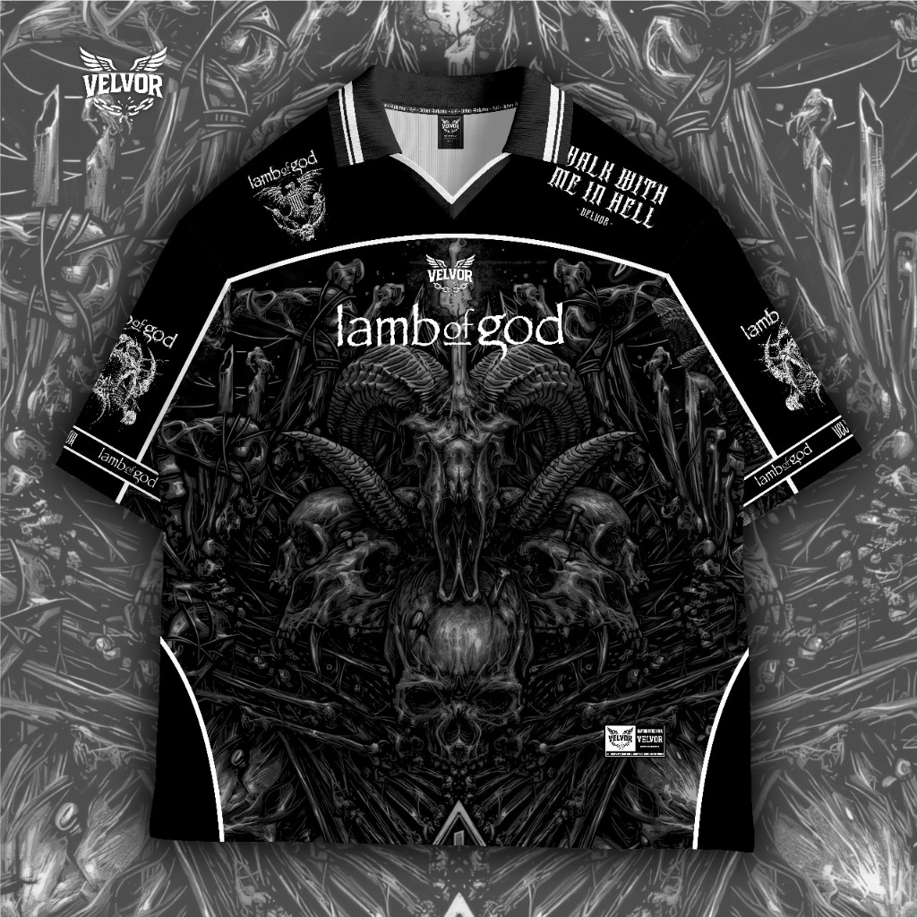 VELVOR JERSEY OVERSIZE PREMIUM - JERSEY BAND LAMB OF GOD 94 SERIES  NUMBER - JERSEY FULL PRINT - VEL