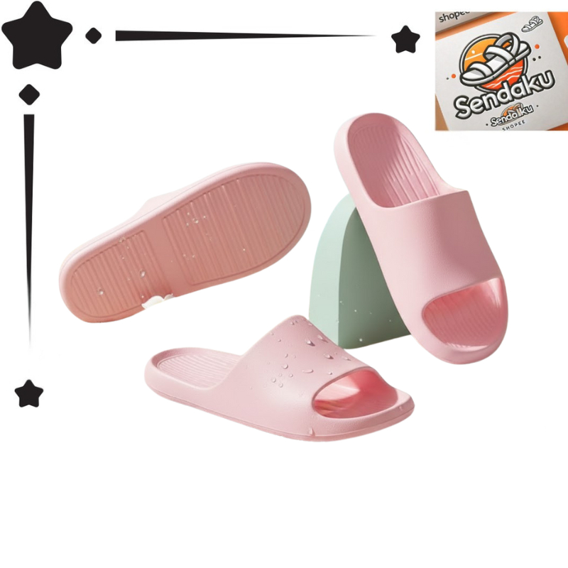 Sandal Slop Bantal Wanita Pria Comfort Tebal Anti Air