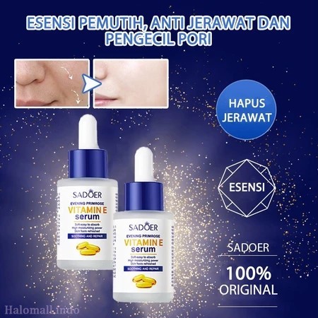 SADOER pengecil pori-pori flek pelembab dan pemutih mengecilkan vitamin E pemutih bercahaya mengecil