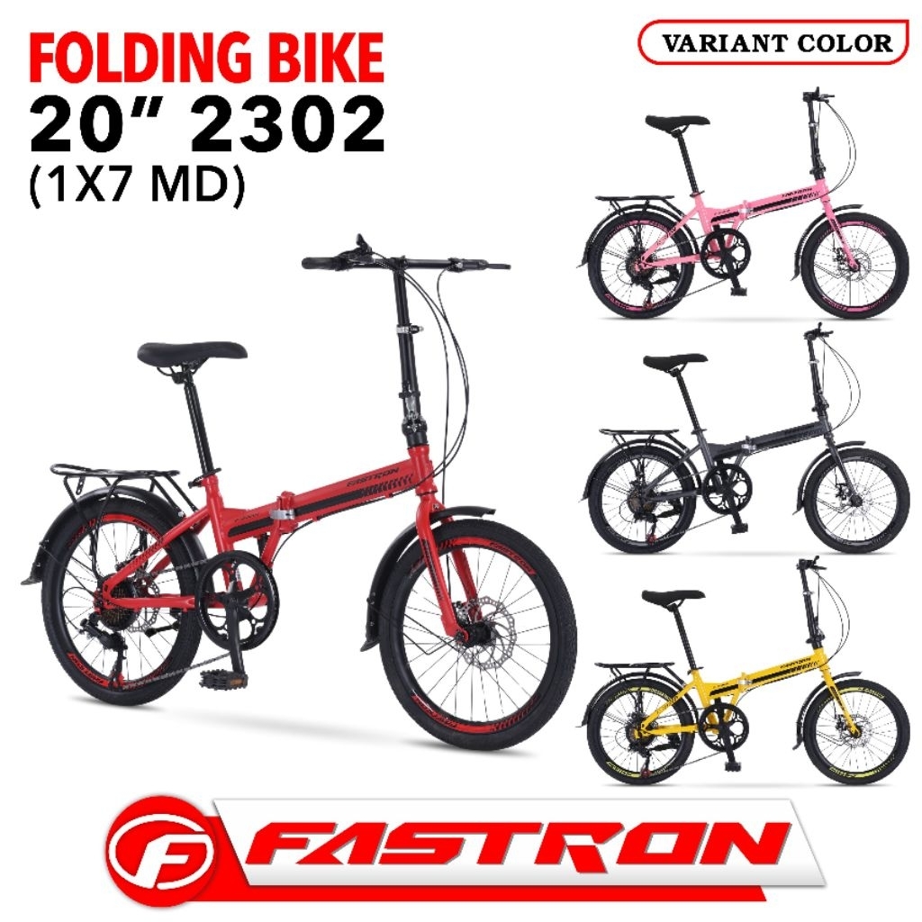 Sepeda Lipat Fastron 2302 Ready Warna Merah