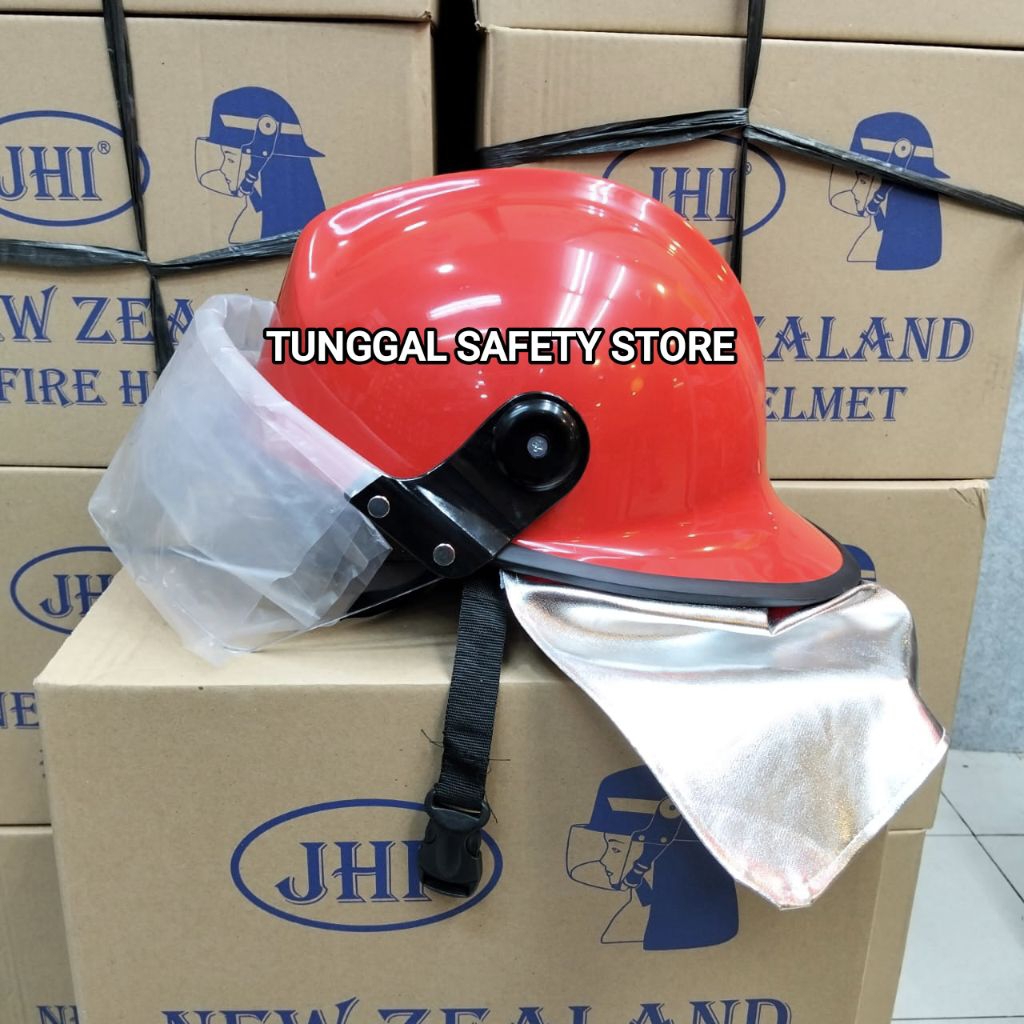 Helm Safety Pemadam Kebakaran JHI New Zealand - Helm Pemadam JHI Fire Helmet - Helm pemadam kebakara