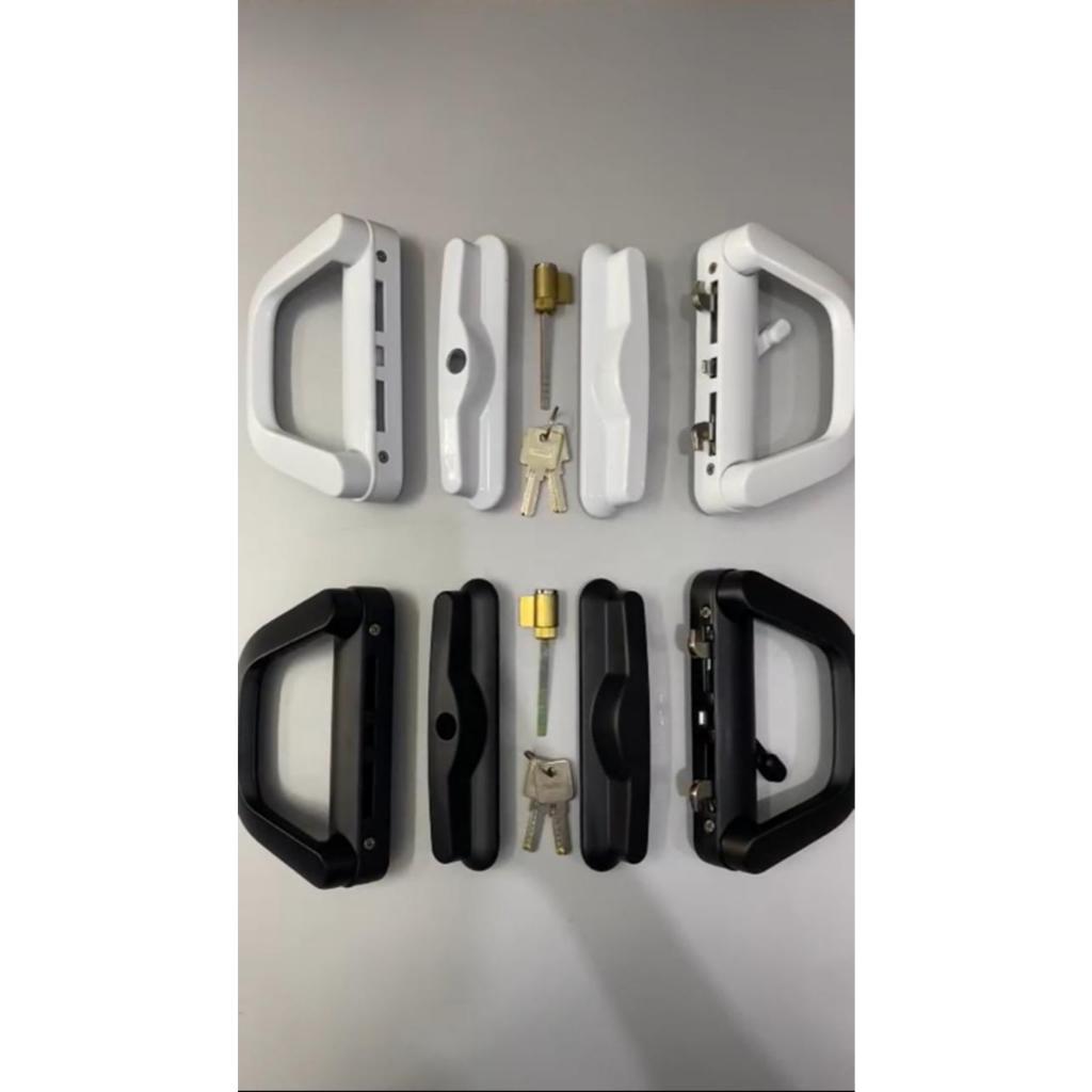 SLIDING LOCK ALUMINIUM FULL SET DOUBLE DOOR / PINTU 2 DAUN