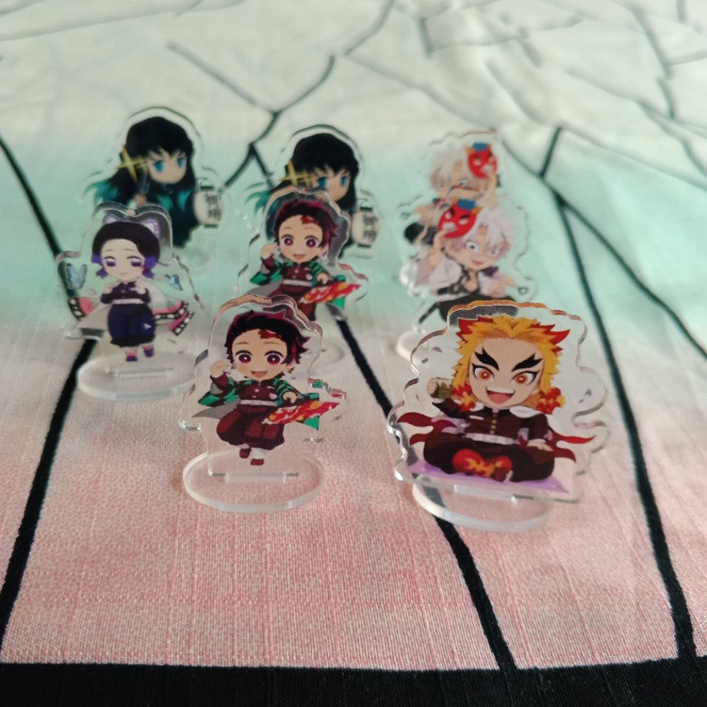 MIN ORDER 20K (recast/non original) demon slayer kimetsu no yaiba chibi standee mini stand koleksi a