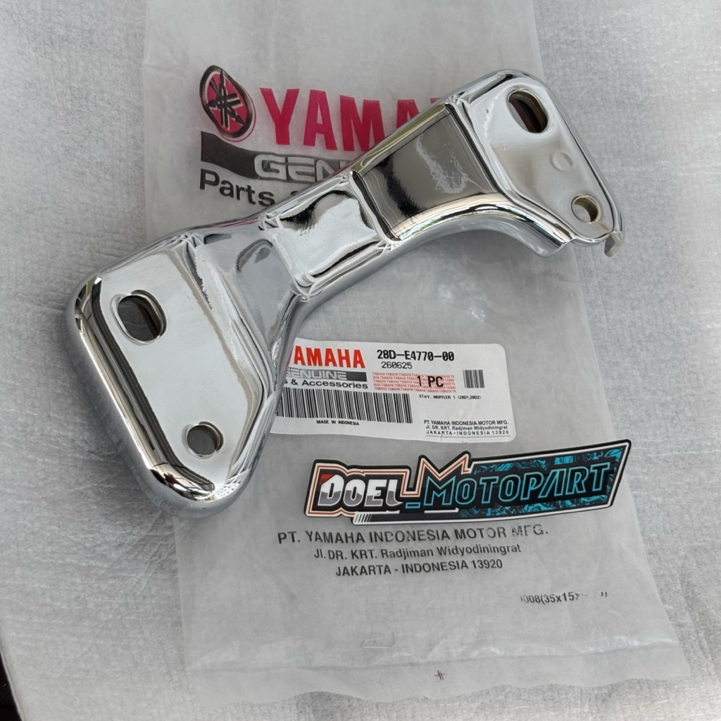 Breket Knalpot Finishing Crome Mio Sporty Mio Smile Mio Lama Mio Old Breket Dudukan Knalpot Crome Mi