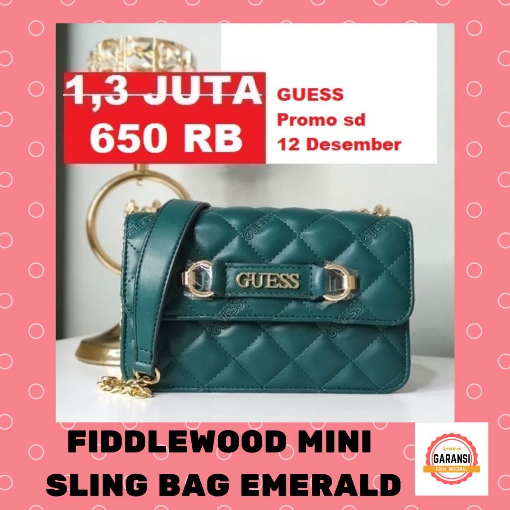 Tas Guess seri FIDDLEWOOD MINI sling bag 100% Original Store