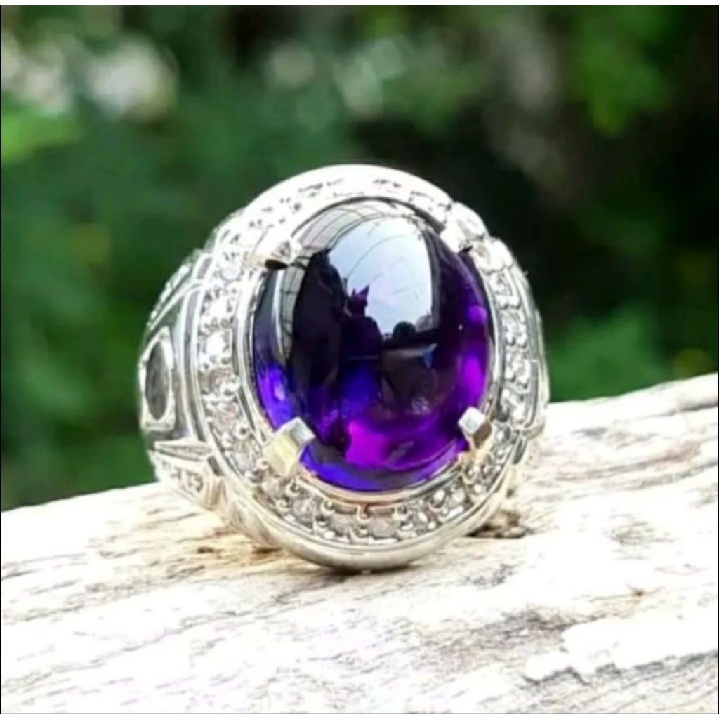 Batu cincin kecubung asli