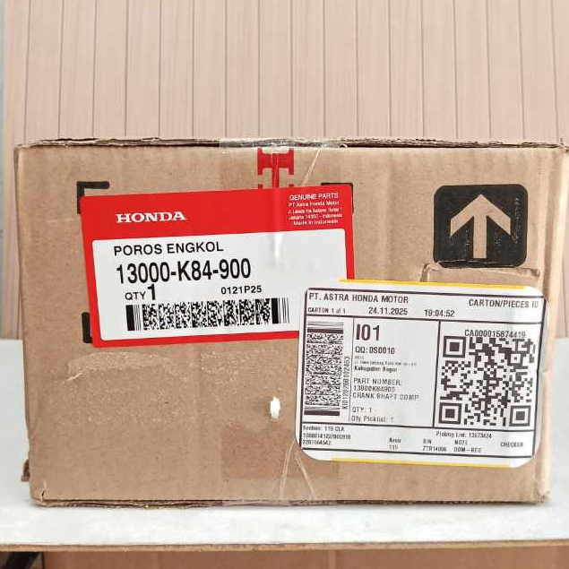 13000-K84-900 Bandul Kruk Ker As crankshaft CRF 150, Verza 150, CB150 Verza Original ORI