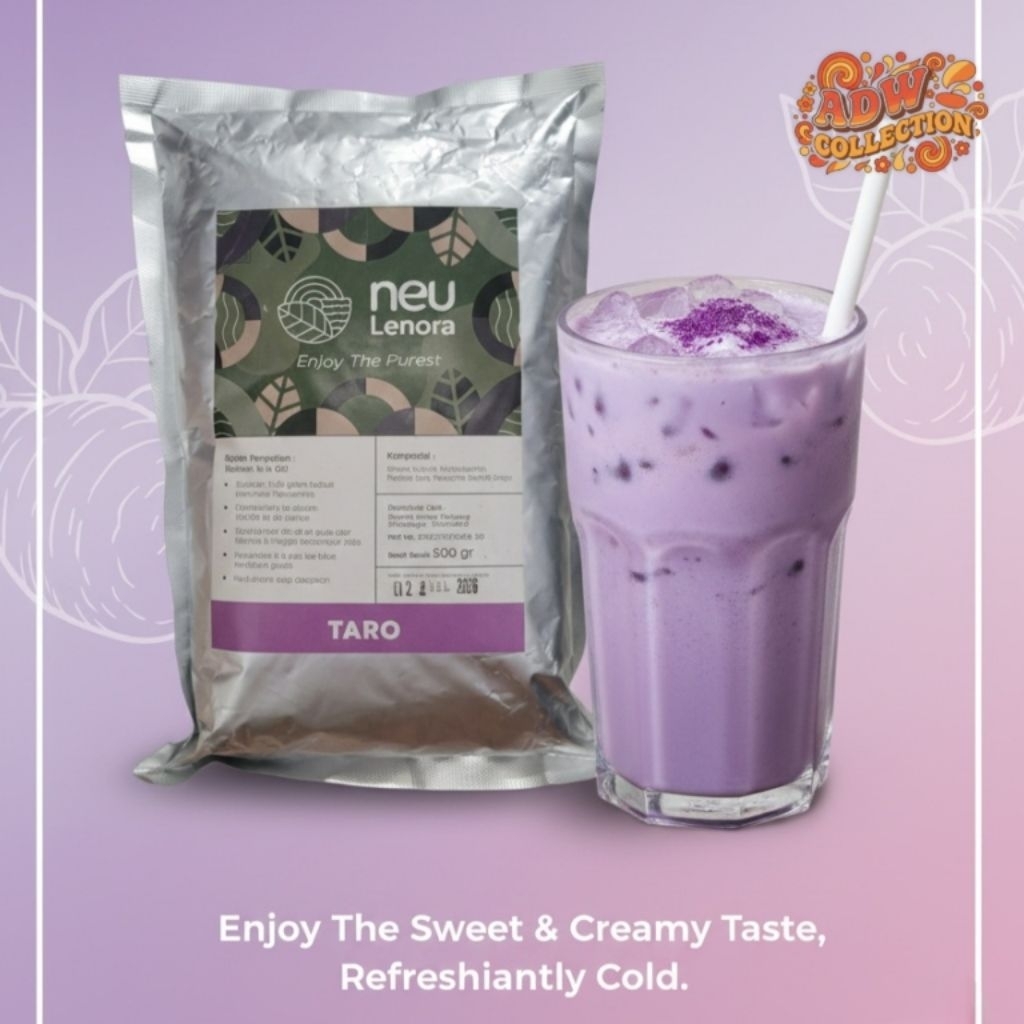 Bubuk Minuman TARO 500gram NEULENORA - Plain Powder