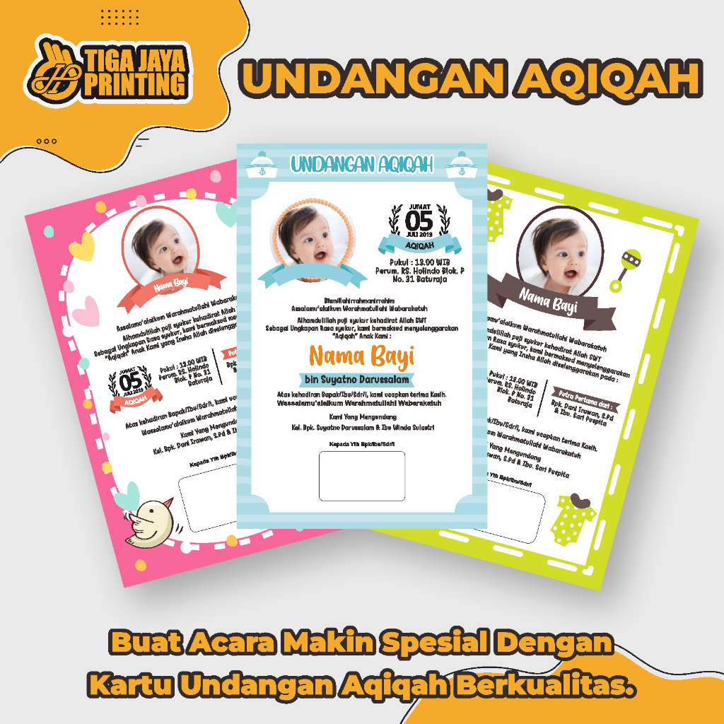 KARTU UNDANGAN AQIQAH | UANDANGAN UNDANGAN SYUKURAN TASYAKURAN | UNDANGAN SYUKURAN AQIQAH | UNDANGAN