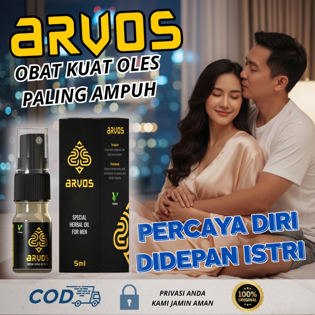 Arvos Herba Oil Spray 5ml Aman BPOM Tahan Lama