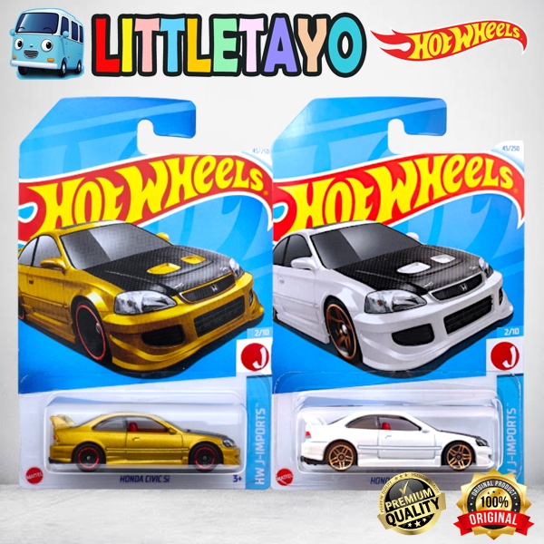 Hot Wheels Honda Civic SI Emas Putih Diecast Mobil Japan Sport Car JDM