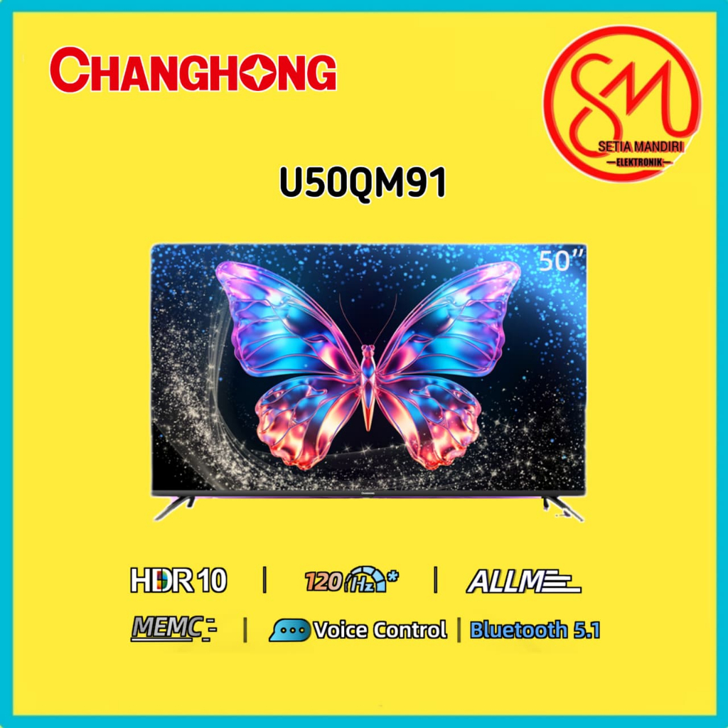 Changhong QLED TV 4K 55 inch Google Smart QLED PRO Digital TV Dolby Audio DBX-TV Google Play