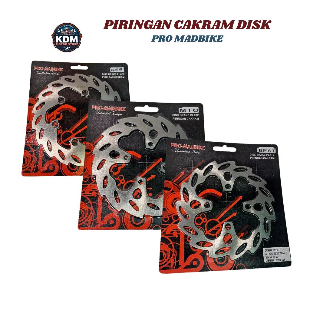 KDM - Disc Cakram Piringan Cakram Gerigi Pro Madbike Depan Dan Belakang Mio J Beat Jupiter MX Ninja 