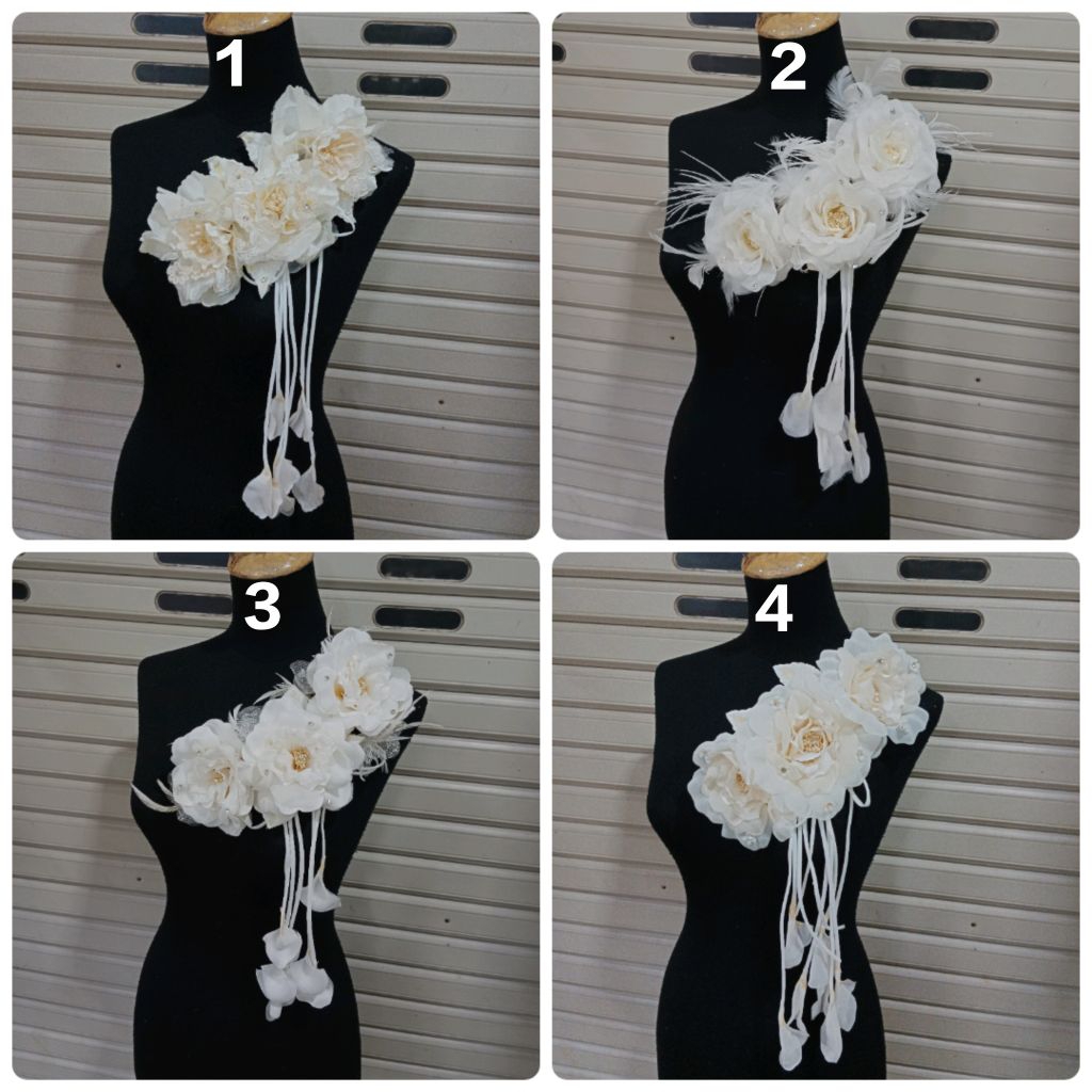 Bunga Korsase Hiasan Gaun,Corsage Jumbo/Bunga Juntai/korsase hiasan kebaya/Bunga Aplikasi Hiasan Gau