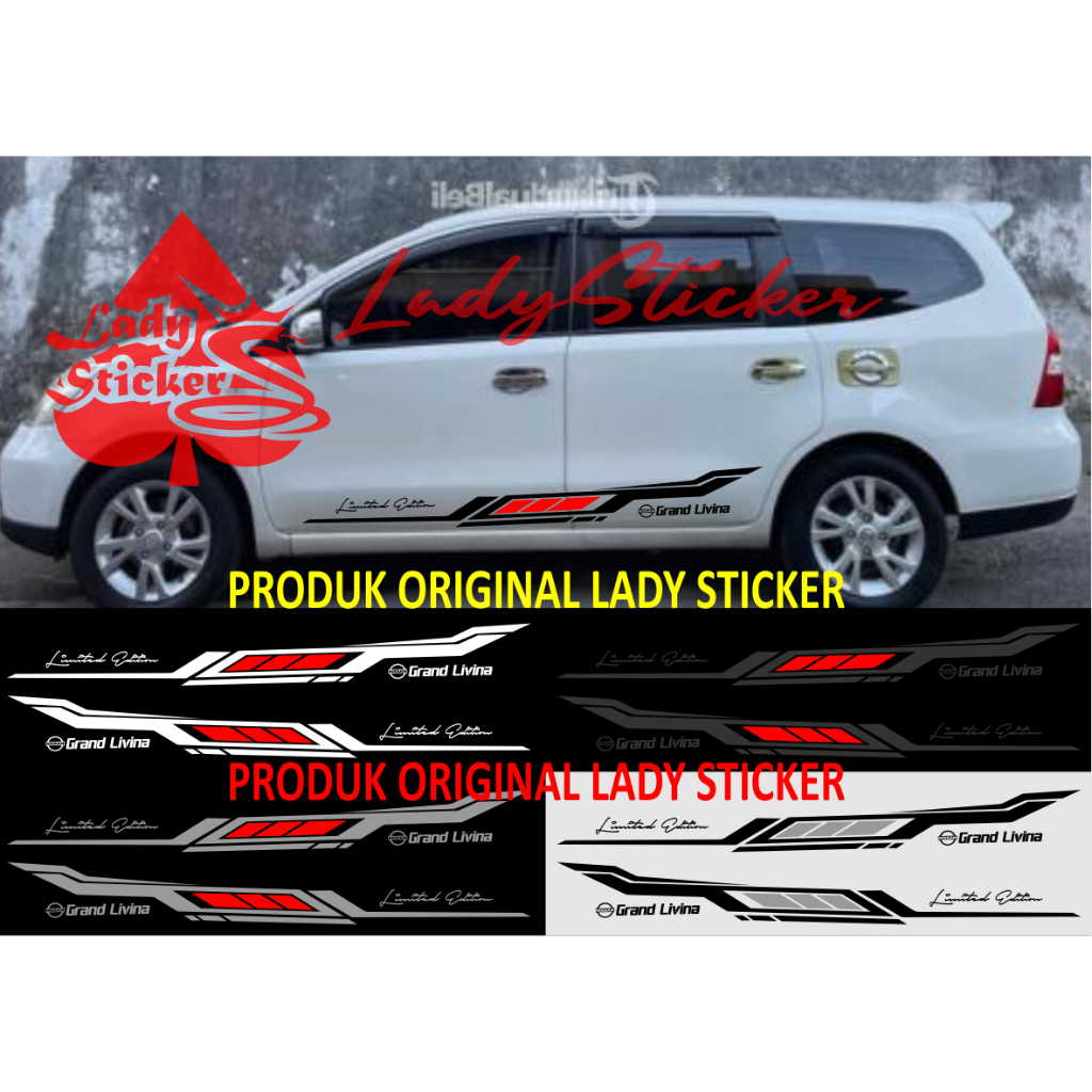 Cutting sticker mobil grand livina sticker stiker mobil nissan grand livina