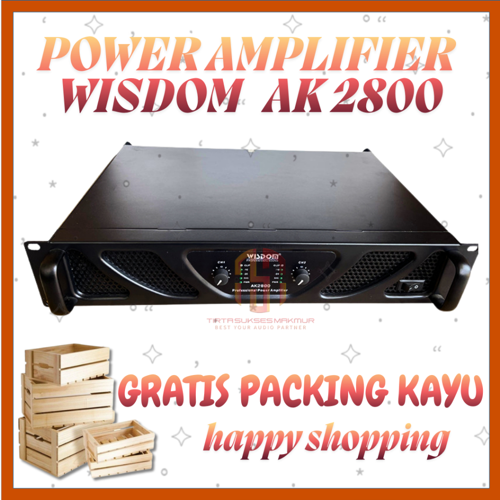 Power Amplifier Wisdom AK 2800 / AK2800 - 2 channel
