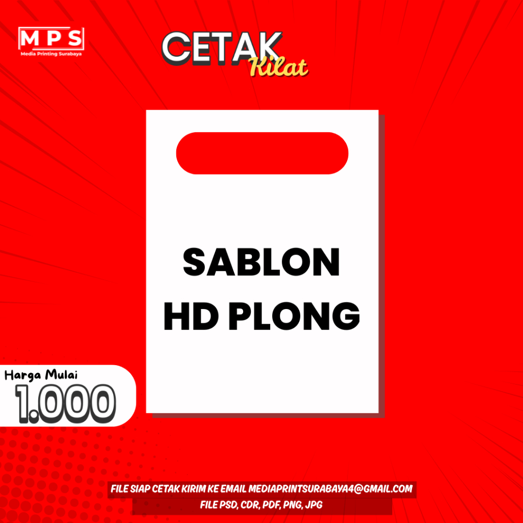 SABLON PLASTIK HD PLONG PUTIH