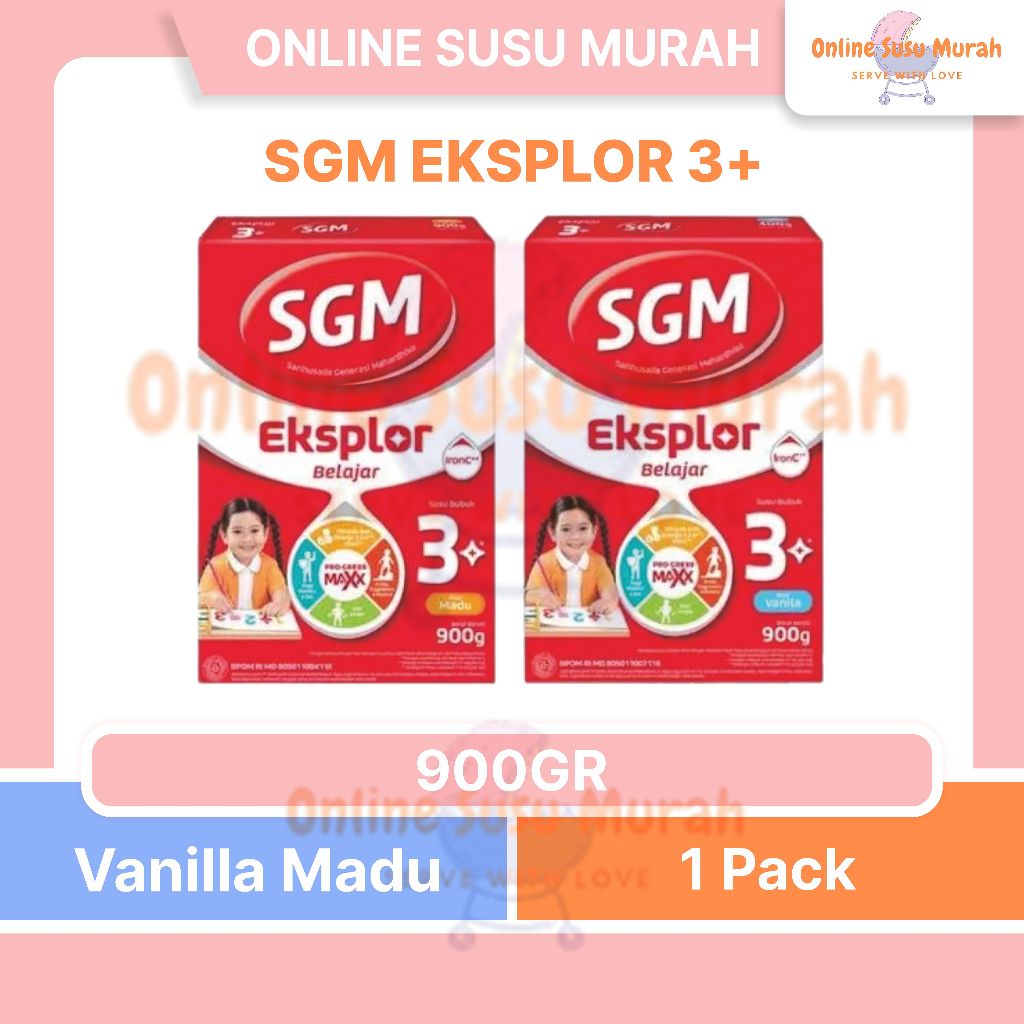 SGM EKSPLOR 3+ VANILA MADU 900 GR SGM 3 900 GR SSKD