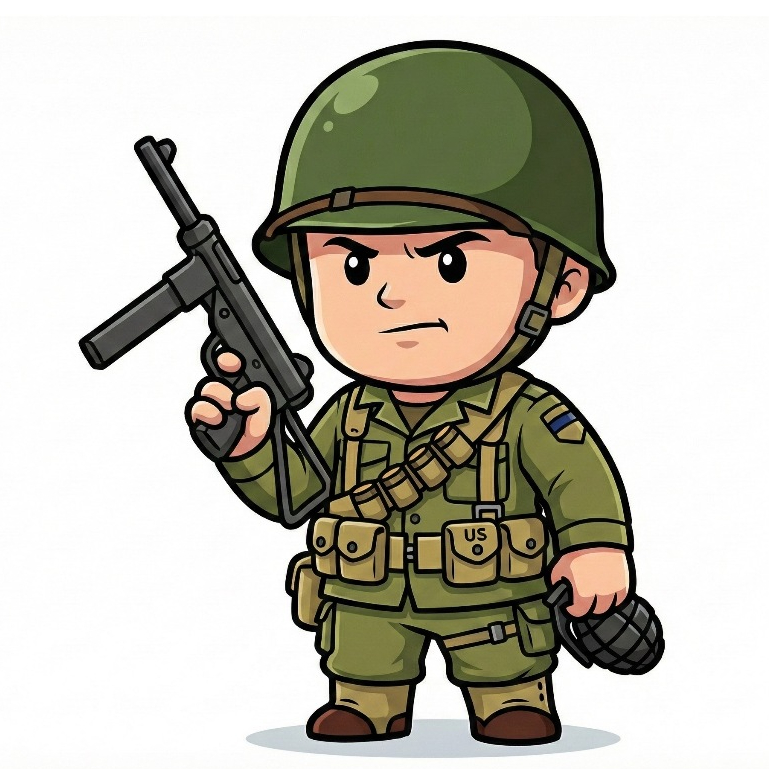 Mainan Action Figure Kecil Tentara Amerika US WW2