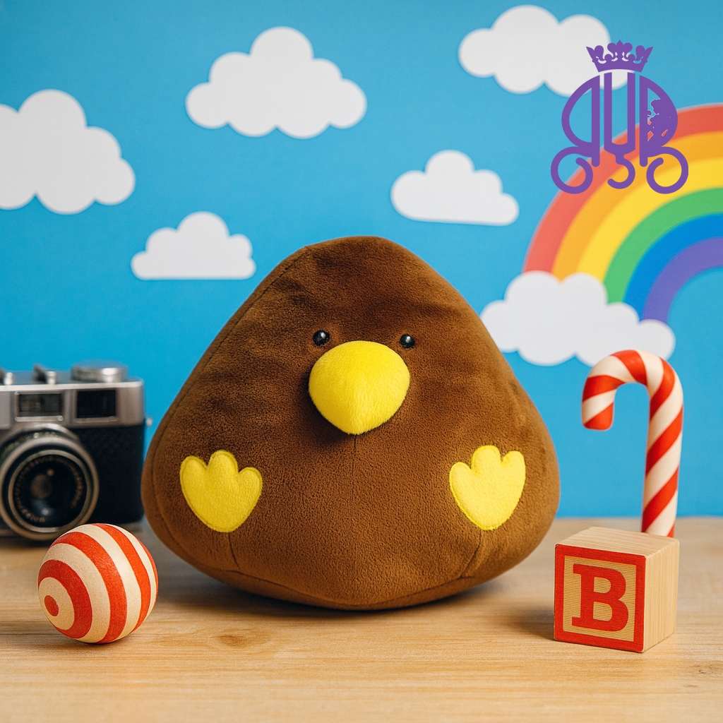 Boneka kecil Burung Cokelat bulir