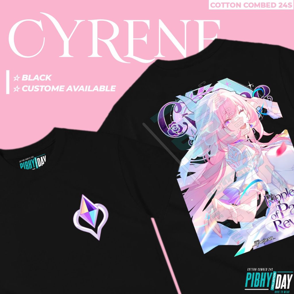 T-Shirt Kaos Baju Game Cyrene Honkai Star Rail