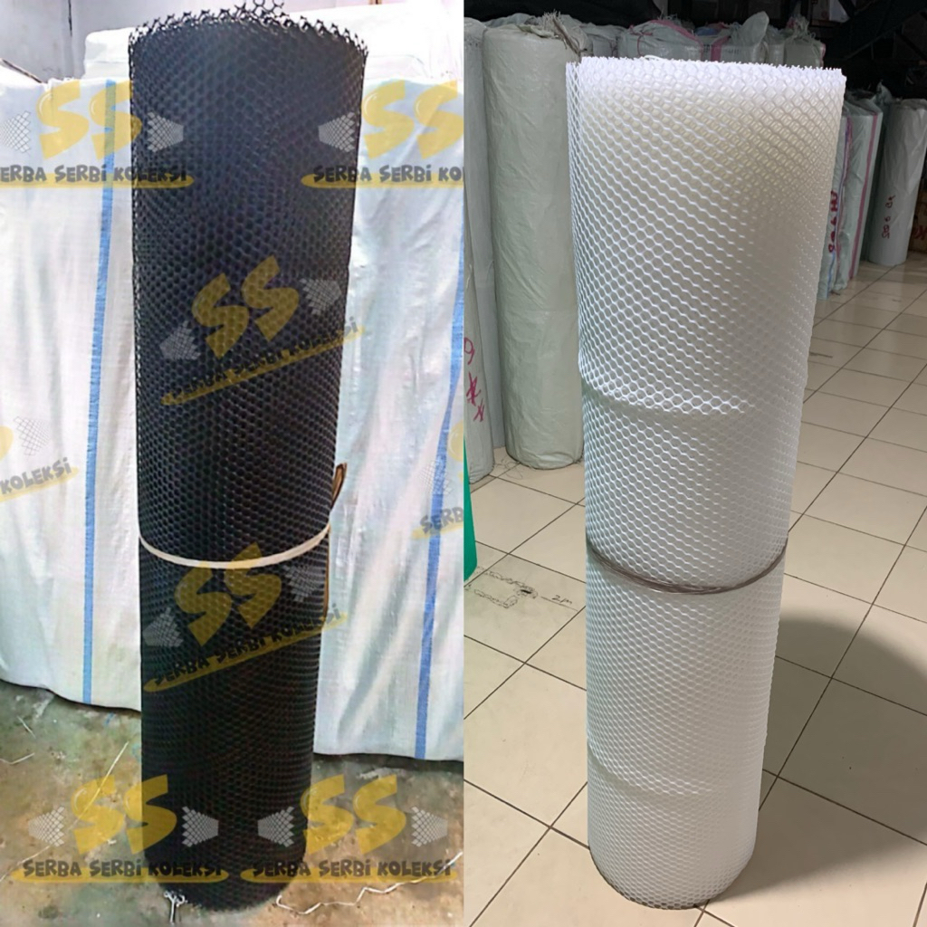 Kawat Jaring Plastik HDPE bentuk HEXAGONAL per ROLL 25 meter lebar 1,2 m