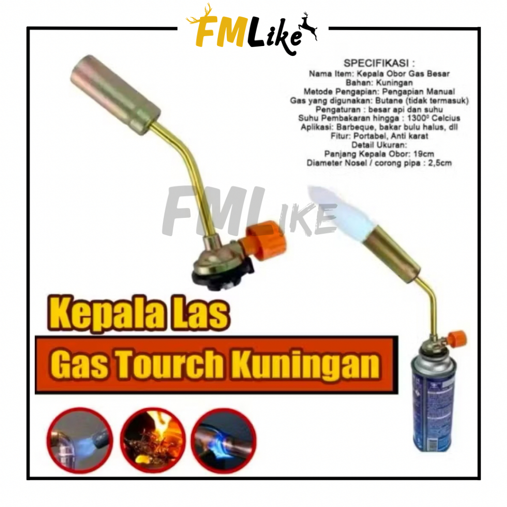 Blow Gas Torch / Kepala Las Kuningan API BESAR / Kepala Gas Pemantik