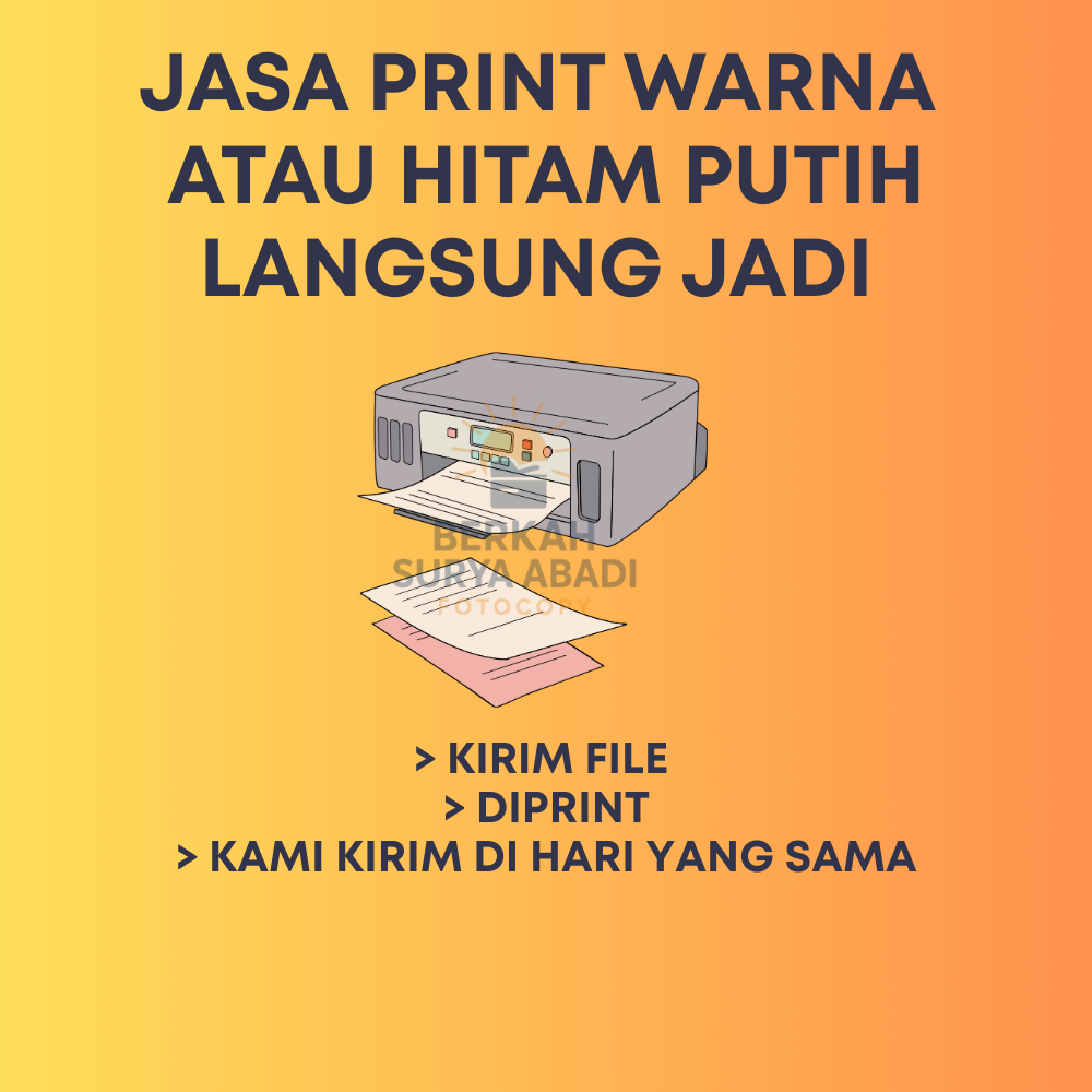 Jasa Print Warna A4 F4 70 GSM Warna F4 Print Hitam Putih Print Buku Skripsi Makalah