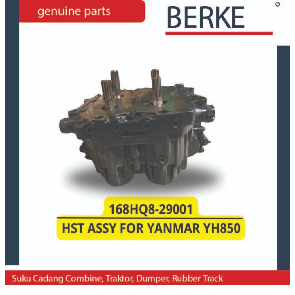 HST ASSY FOR YANMAR YH850 / 168HQ8-29001 Suku Cadang Sparepart Combine Harvester