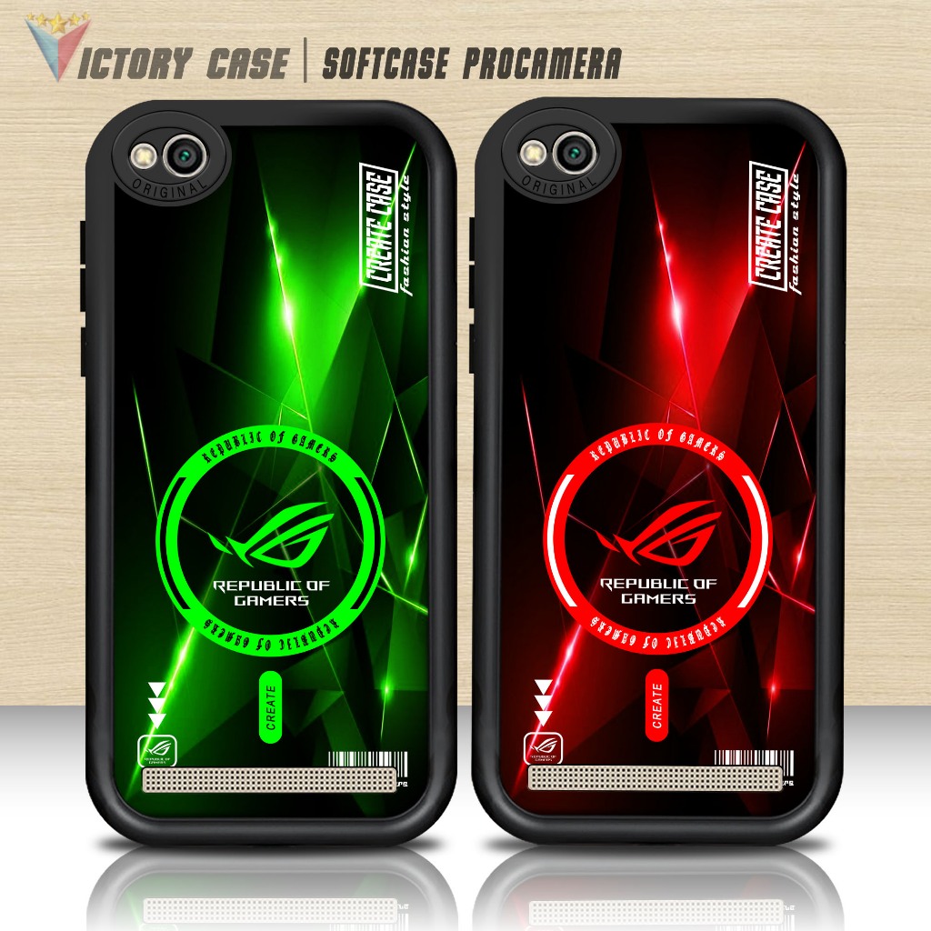 Softcase Glass kaca untuk REDMI 5A ROG5 Casing Handphone Case Procamera
